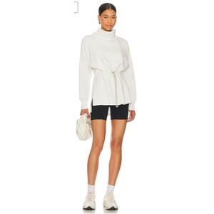 Varley Freya Sweatshirt Size Medium Ivory Marl Turtleneck